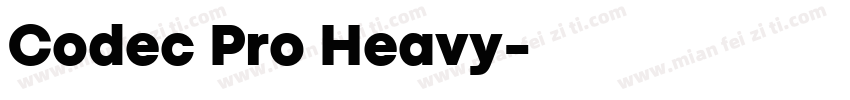 Codec Pro Heavy字体转换